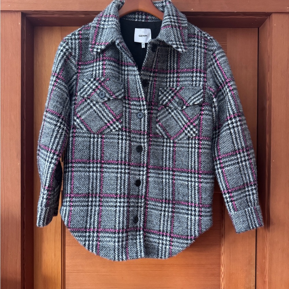 Anthropologie Oversized Greylin Eyelash Knit Shacket, NWT, XXS